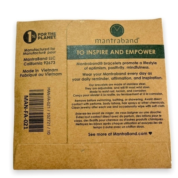 NWT MantraBand Silver She Believed She Could Cuff Bracelet OS - Picture 5 of 10